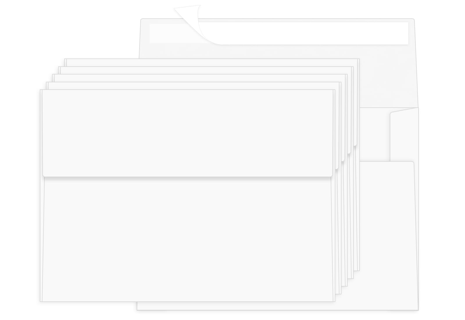 Ouzoustate 50 Packs 4x6 Envelopes, 4X6 Envelopes for Invitation, A6 Envelopes,Card Invitation Envelopes Self Seal, Wedding Birthday Envelopes,Party Baby Shower Envelopes (white)