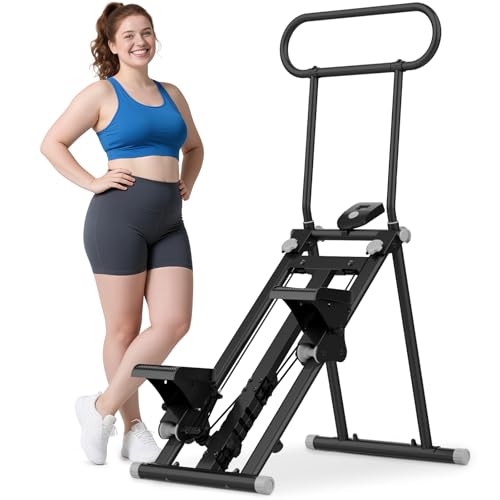 ERGOLIFE Stair Stepper with 6-Level Adjustable Resistance, 350lbs Upgrade Foldable Stairmaster Machine for Home Gym Workout, Cardio Stair Climber with Low Noise