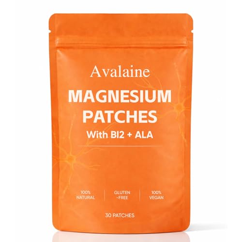 Avalaine Magnesium Patches with B12 & ALA for Nerve Relief 30 Count