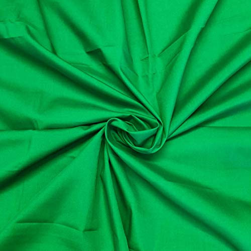 Plain Polycotton Fabric Poly Cotton Dress Craft 115cm 45" Wide Colours Per Metre by Accessories Attic Limited (Green)