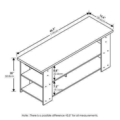 Furinno Jaya TV Stand, Espresso, 50 by Furinno - Image 6