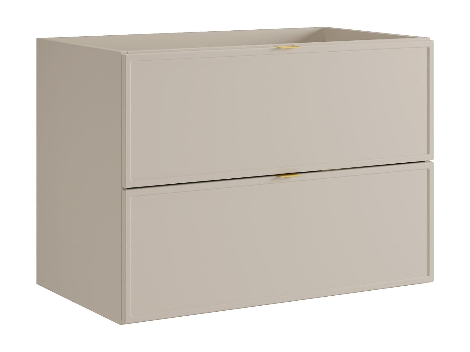 Vente-unique - Mueble de Lavabo Ondil - L 80cm x A 45cm x H 60cm - MDF - Beige