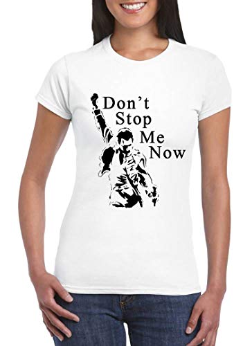 UZ Design Camiseta Freddie Mercury Mujer Chica Niña Don't Stop Me Now Grupos de Rock, Mujer - M