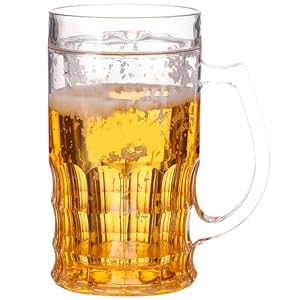 Fake Beer Mug, Funny FakeBeer Glass – 450ml Fake Drink Mugs, Novelty Beer Cup | Realistic Prank Toy Cup for Bars Beverages, Pub, Parties, Family Gathering and Office Décor