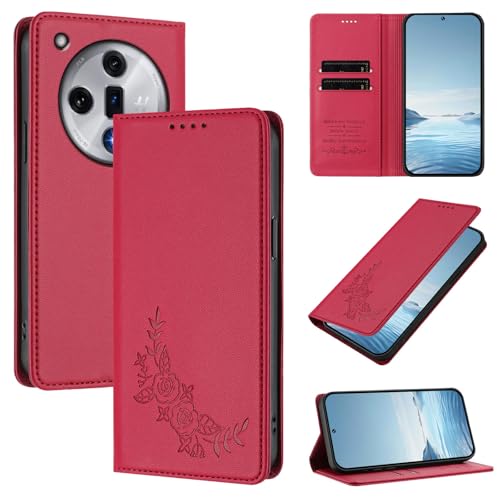 �X�}�z�P�[�X �Ή��@�� for Oppo Find X7�yRFID�u���b�N�z�y�J�[�h�z���_�[�t�����z �}�O�l�b�g�J�� �X�^���h�@�\�t���z�X�}�z�P�[�X Red