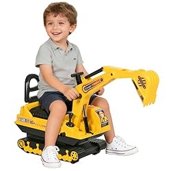 HOMCOM Kids Ride On Toy Digger Excavator