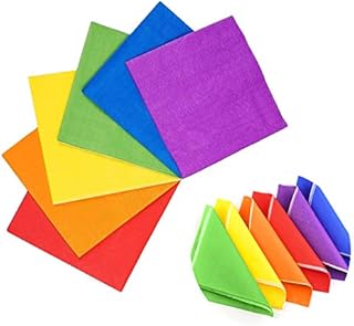 Paper Napkins, 120 Pieces Rainbow Cocktail Luncheon Beverage Serviette, Coloured Square 2 Ply Party Napkins Paper Ideal for Birthday, Wedding(Red/Orang/Green/Yellow/Purple/Royal Blue) - 5 * 5 Inch