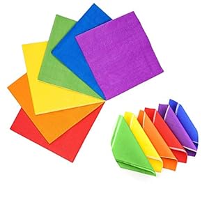 Servilletas de papel, 120 unidades servilletas papel coctel colores para bebidas comida, servilletas de 2 capas para bodas cumpleaños de fiestas decoracion de mesa – 5 * 5 pulgadas