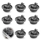 Roulette Lava Stoviglie per Cestino Inferiore, Set di 8 Basket Roller Universale ad Alta Resistenza, Compatibile con Bosch & Siemens, Riparazione Rapida del Cestino Lavastoviglie Coperto, Modello