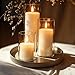 UDU 24 PCS White Pillar Candles with Glass Cylinder Vases Hurricane Glass Candle Holders for Pillar Candles Cylinder Vases for Centerpieces Wedding Table Party Home Decor