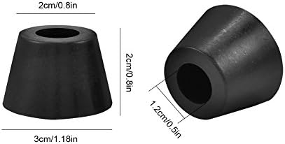 8 Pcs Speaker Rubber Feet Anti-vibration Base Pad Stand for Speaker Guitar Amplifier w/ Screws 30x20mm