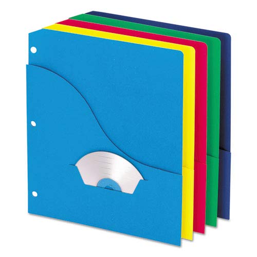 PendaflexSlash Pocket Project Folders, Jacket, Ltr, BL/GR/Red/Violet/YW, 10/pk