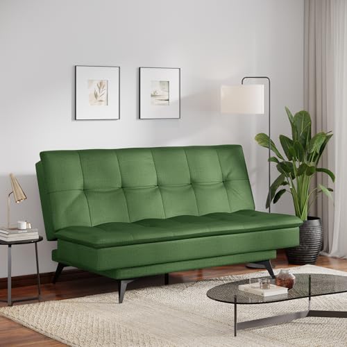 Image of Wakefit Flexia Sofa Cum Bed - Three Seater - Reflection Series Green