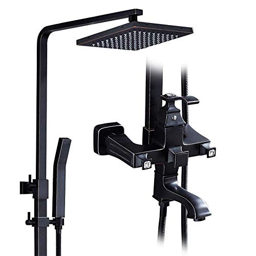 Robinets de douche classiques en laiton avec mitigeur de salle de bain noir