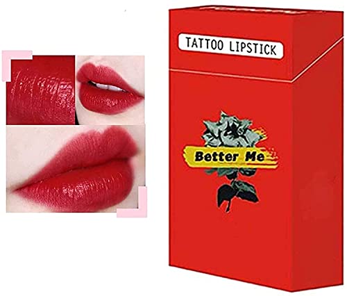 （20pcs) Tattoo Lipstick Cotton Swab, Women Long Lasting Lip Gloss Cotton Swab Matte, Durable Waterproof Liquid Non-Stick Lipstick, Portable Lip Tint (Haze red)