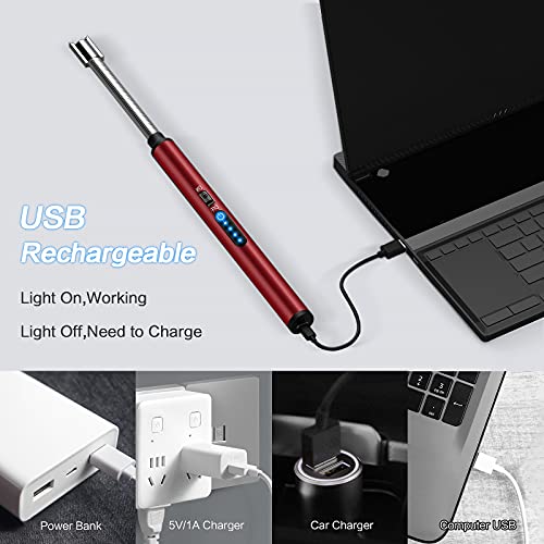 HOTERB Lichtbogen Feuerzeug , Elektro Feuerzeug USB Aufladbares Elektrisch Feuerzeug mit Touch Fläche, Elektronisches… – Bild 6