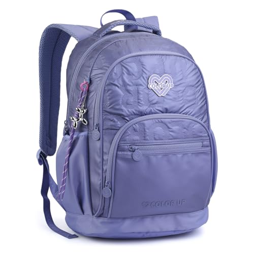 Mochila Color Up Costa Menina Escolar Feminina Juvenil (Lilás)
