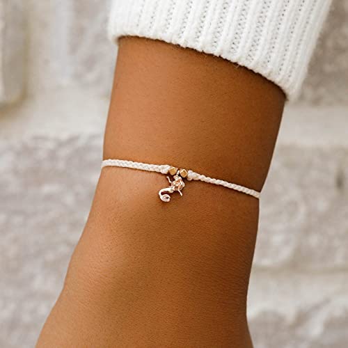 Pura Vida Rose Gold-Plated Disney Ariel Charm Bracelet - Adjustable Band, Brand Charm - Vanilla2