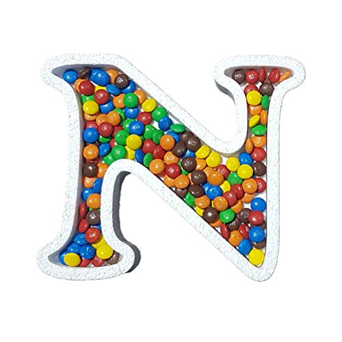 DecoPorex - Letra N para Candy Bar de 19Cm de Altura y 2Cm de Profundidad en poliestireno