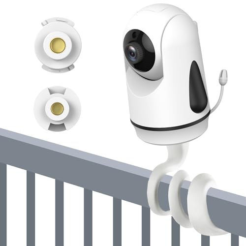 Image of Baby Monitor Mount, Flexible Baby Camera Mount Compatible with Hello Baby Monitor HB6550/ HB65/ HB6339/ HB40/ HB6081/ HB66/ HB6351, 20 Inch, White