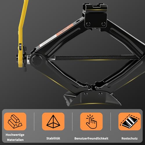 kefflum Scherenwagenheber, 1500 kg Wagenheber Professioneller Scherenwagenheber wagenheber scheren...