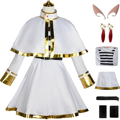 Robe Cosplay Frieren Elfe avec Perruque pour Réussir votre Convention Anime