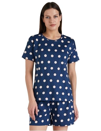 Image of Amazon Brand - Symbol Women Cotton T-Shirt and Shorts Night Suit | Two Piece Set | Regular Fit (Available in Plus Sizes)