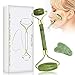 Produktbild Jade Roller, Jade Face Roller, Jade Roller Massagegerät, Jade Roller und Gua Sha Set, Für Spa Gesichtsmassage Anti Aging Kältetherapie Beauty Abnehmen - 2 Pcs