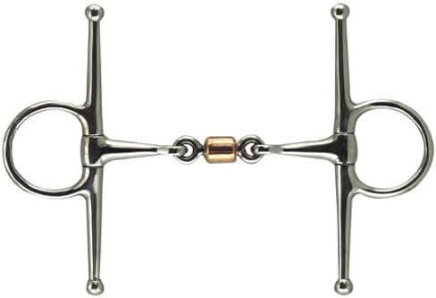 Coronet Copper Roller Link Full Cheek Horse Bit, 5-Inch