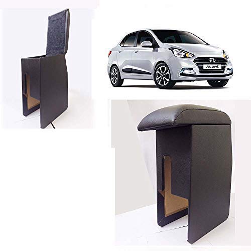 Carhatke Wooden Car Center Armrest Console for Hyundai Xcent (Black