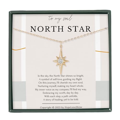 HOPE LOVE SHINE New Beginnings Necklace for Women - 14k Gold Plated Sterling Silver Jewelry, Recovery & Healing Gift, Adjustable 16+2' Chain