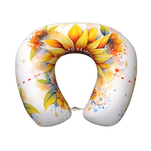 Almohada de viaje de espuma viscoelástica U-shaped lavable miniatura 1