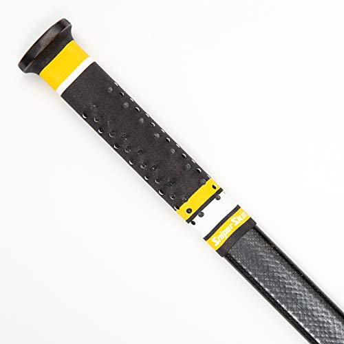 SNIPER SKIN ICT Hockey Grip, Fits Adult and Kids Sticks, Easy Install, Durable, Better Than Hockey Tape, Ideal Team Swag, Tacked Feel- Black/Yellow