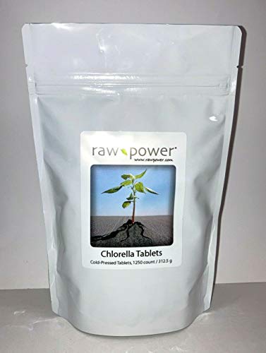 Raw Power Chlorella Tablets (1250 Count, 312.5g, Cold Pressed) Organics