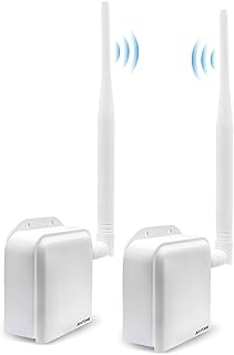 JeaTone Wireless Bridge Point to Point Outdoor,1000M 2.4G Internet Bridge,Strong WiFi Signal Extender,Wireless Transmitter Receiver Bridge Router Network NVR for Security System IP Cameras Computer