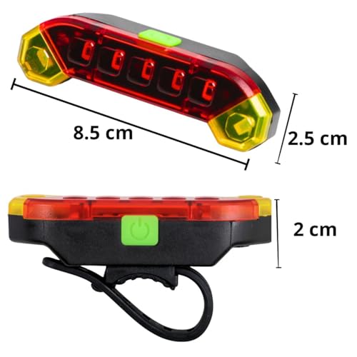 Kit Lanterna e Farol de LED Recarregável para Bicicleta Bike – Iluminação Potente, USB, Resistente à