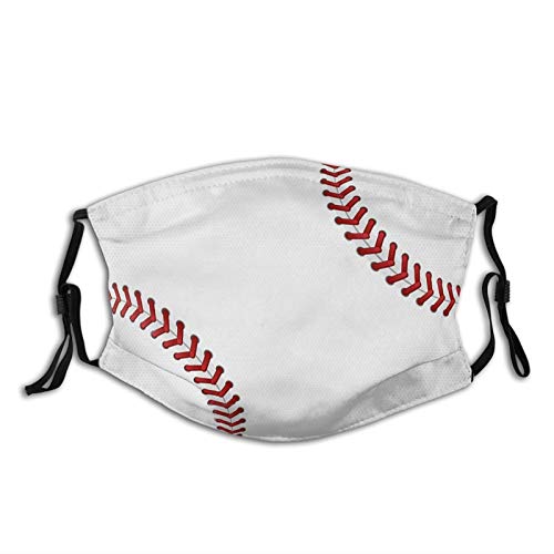 Baseball Mask Cute Printed Face Mask, Decorative|Adjustable, With 2 Filters Gift For Men And Women Balaclava Bandana Cloth