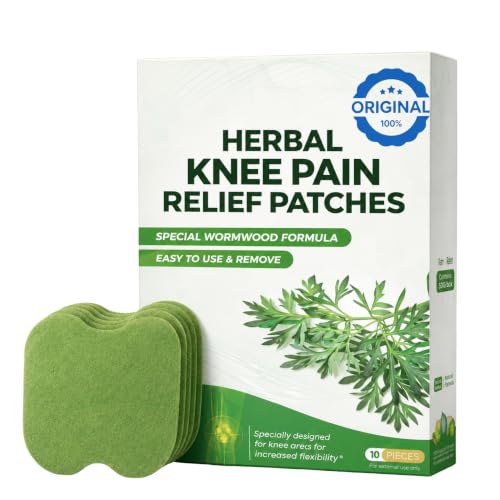 Image of Herbal Knee Pain Relief Patches - 30 PCS (Pack of 3) Arthritis Inflammation Patch Sticker | Instant Relief from Pain | Joint Pain Relief Products Natural Wormwood Extract Patch for Knee