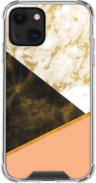 Skinit Clear Phone Case Compatible with iPhone 13 - Colored Marble Design