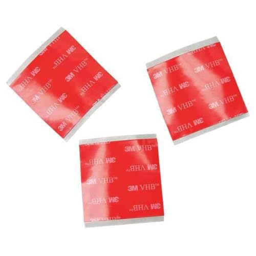 Image of 3M VHB 4905 Clear Acrylic Tape - (Pack of 250 Pcs.) 0.5 in. Square Tape Strip for Permanent Bonding Applications. Industrial Tapes and Adhesives