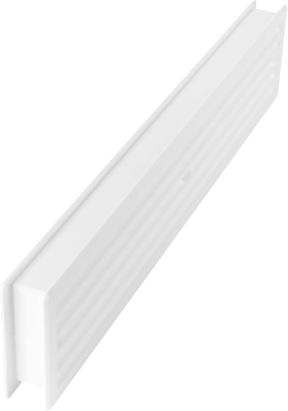17.7" x 3.6" Inch Door Air Vent Grille Two Sided Ventilation Cover - White - Overflow Ventilation Grill - Door Vent Cover - Free AIR Flow Between Rooms - Package of 2-450mm x 92mm
