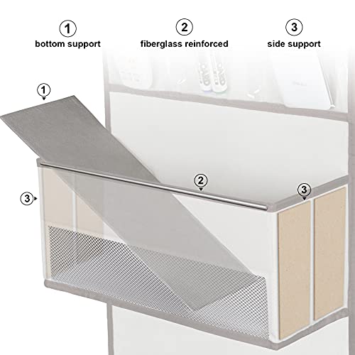 Univivi Door Hanging Organizer Nursery Closet Cabinet Baby Storage With 5 Large Pockets And 3 Small Pvc Pockets For Cosmetics, Toys And Sundries (6 Layers - Beige)… #TOP2