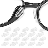 Omnful Eyeglass Nose Pads, 3.2mm Thickness Adhesive Anti Slip Glasses Nose Pad with Air Bag, for Eyeglasses Sunglasses Reading Glasses (10 Pairs, Clear)