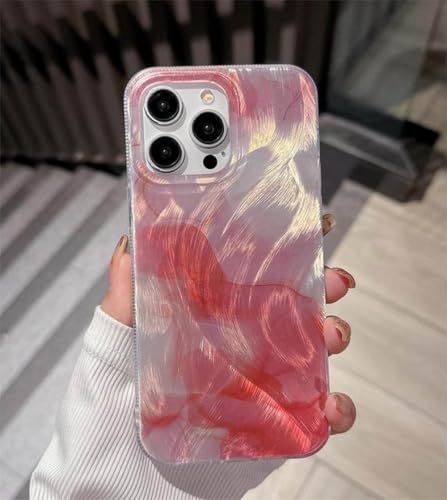 Bumper antichoc iPhone 12Pro Max coque silicone rouge gradation marbling