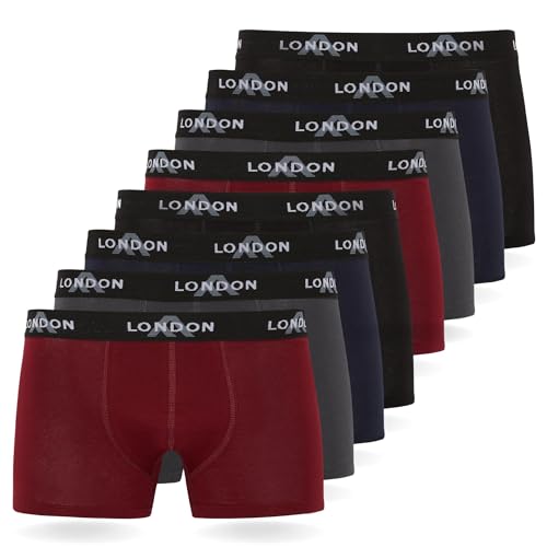 FM London - Bóxers para hombre, suaves, ropa interior...