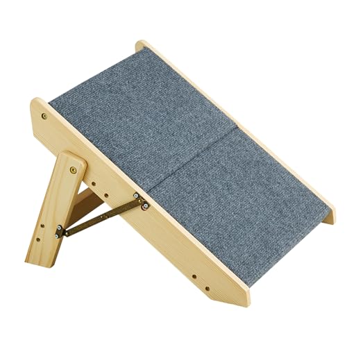 VEVOR Holz-Haustiertreppe/Haustierstufen, 2-in-1 faltbare Hundetreppe aus Holz für Betten, Sofas und Autos, Hundetreppe und Rampe mit 2 Stufen für kleine, mittelgroße und große Haustiere, bis zu 50 kg