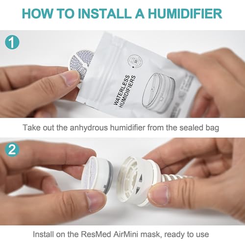 12er-Pack Ersatz Humi DX kompatibel mit AirMini und Airfit N20 und P10, verbessert die Befeuchtung des Luftstroms, Hochwertiges CPAP-Zubehör von BlessEase