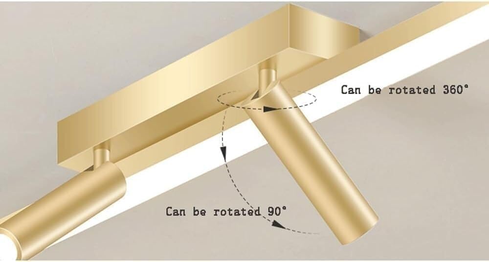 Led Linear Ceiling Light Adjustable Track Light Bard Minimalist Long Tube Long Strip Ceiling Lamplamps for Living Room,