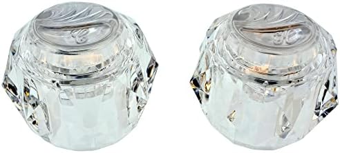 Jones Stephens C25444 Acrylic Widespread Knob Replacement Handles fits Delta/Delex and Peerless, Pair