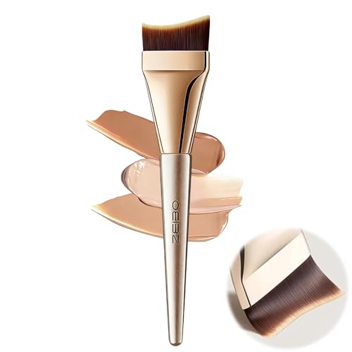 Checkzed Flat Foundation Brush Korean Makeup Spatula Brush Ultra Thin Flat Makeup Brush for Liquid Foundation and Concealer Face Brush for Smooth Blending Seamless Finish and Beginner Use